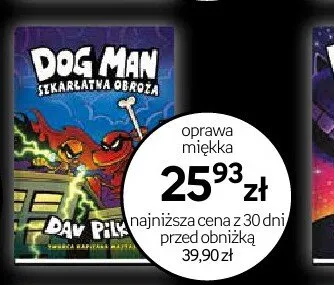 Książka Dog Man Szkarłatna Obroża oprawa miękka promocja w Dzień Dziecka
