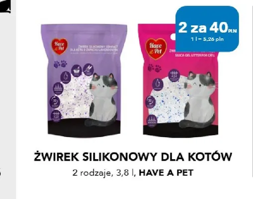 Żwirek silikonowy dla kotów Have a Pet o zapachu lawendowym promocja w Aquael zoo