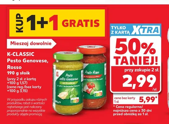 Pesto Rosso K-Classic promocja w Kaufland