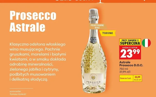Wino Prosecco D.O.C. promocja w Biedronka