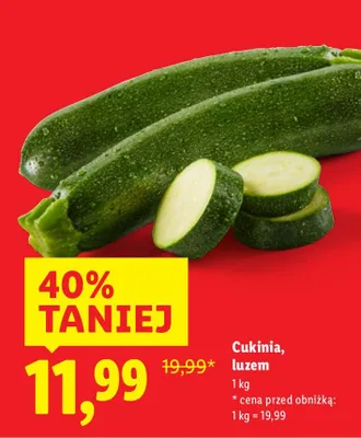 Cukinia luzem promocja w Lidl