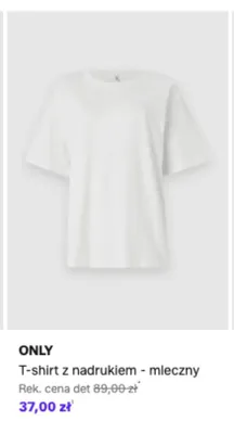 T-shirt z nadrukiem ONLY mleczny promocja w Lounge by Zalando