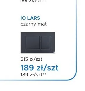 Przycisk spłukujący IO LARS czarny mat promocja w Blu Salony Łazienek