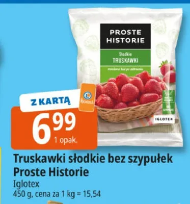 Truskawki słodkie bez szypułek promocja w Leclerc