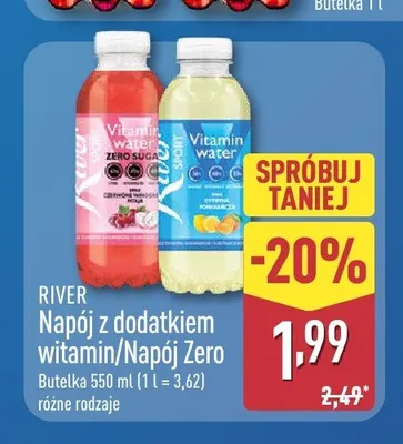 Napój Zero River promocja w Aldi