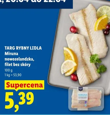 Miruna nowozelandzka, filet bez skóry promocja w Lidl