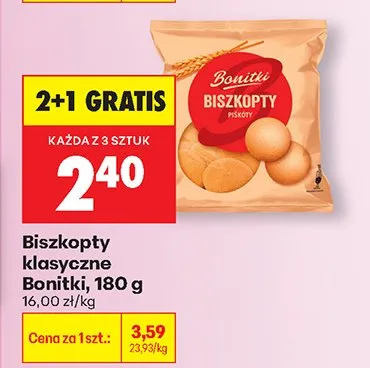 Biszkopty tradycyjne Bonitki promocja w Biedronka