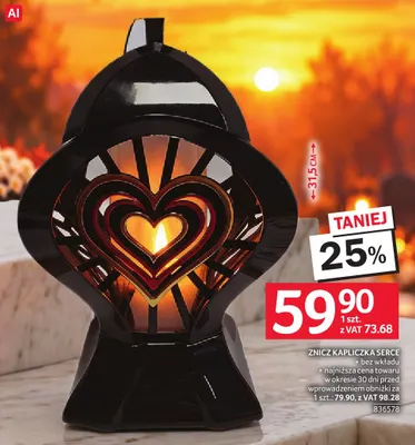 Znicz kapliczka serce promocja w Selgros