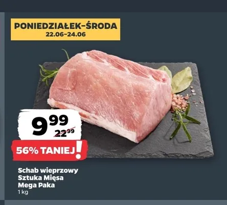 Schab wieprzowy Sztuka Mięsa Mega Paka promocja w Netto
