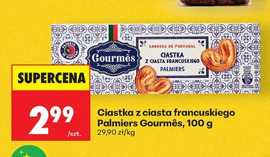 Ciastka z ciasta francuskiego Palmiers Gourmês promocja w Biedronka