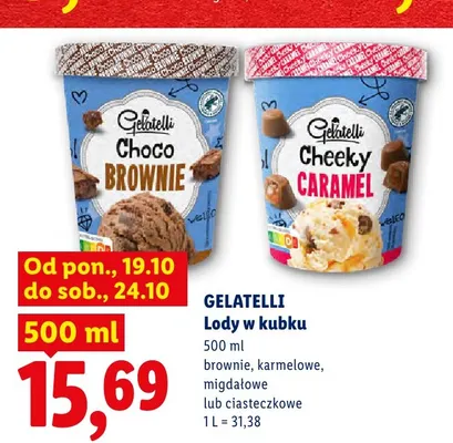 Lody w kubku karmelowe Gelatelli promocja w Lidl