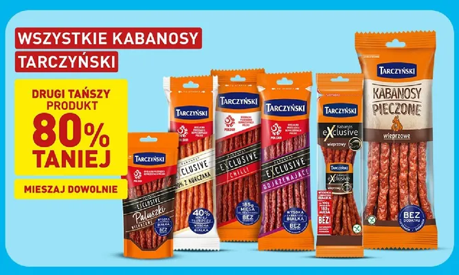 Kabanosy Exclusive Paluszki wieprzowe Tarczyński promocja w Aldi