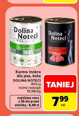 Karma mokra dla psa i kota Dolina Noteci Premium promocja w Carrefour