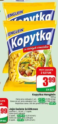 Kopytka ze świeżych ziemniaków Henglein promocja w Dino