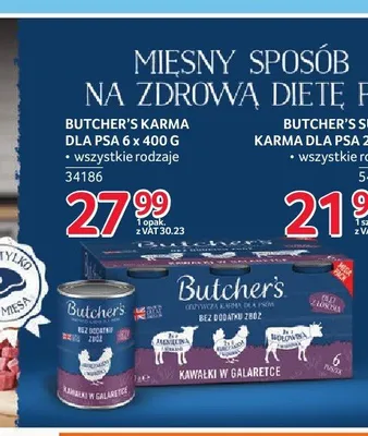 Karma dla psa Butcher's kawałki w galaretce 6-pak 400g promocja w Selgros