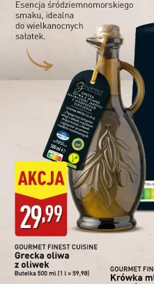 Grecka oliwa z oliwek Gourmet Finest Cuisine promocja w Aldi