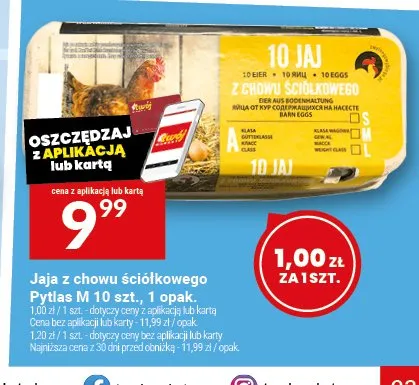 Jaja z chowu ściółkowego Pytlas M promocja w Twój Market