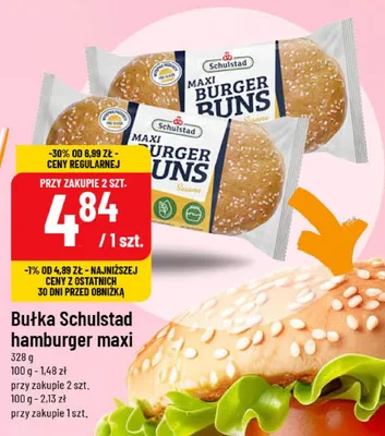 Bułka Schulstad Hamburger maxi promocja w POLOmarket