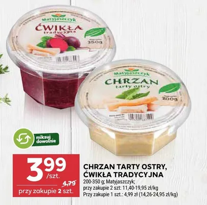 Chrzan tarty ostry, ćwikła tradycyjna promocja w Stokrotka