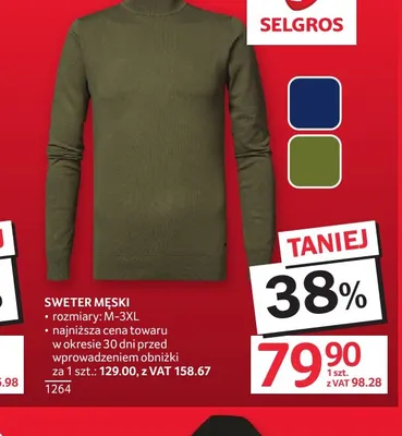 Sweter męski promocja w Selgros