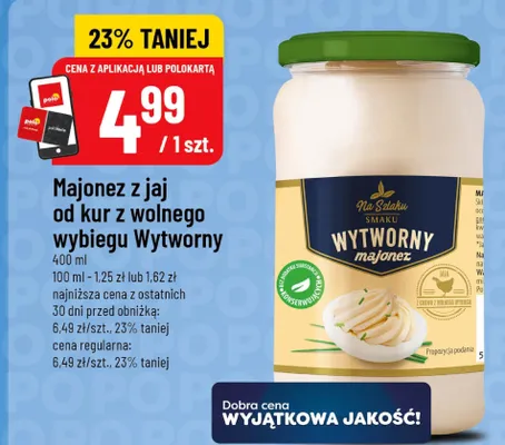Majonez z jaj od kur z wolnego wybiegu Wytworny Na Szlaku Smaku promocja w POLOmarket