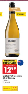 Wino białe Exclusive Selection Chardonnay promocja w Biedronka
