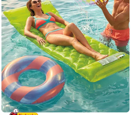 Materac nadmuchiwany do wody Funsicle 163x79x19 cm promocja w Biedronka