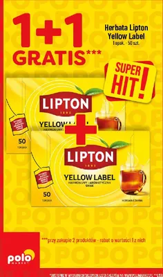 Herbata Lipton Yellow Label promocja w POLOmarket