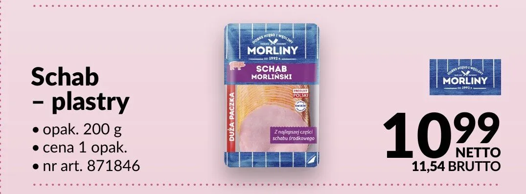 Schab plastry Morliny promocja