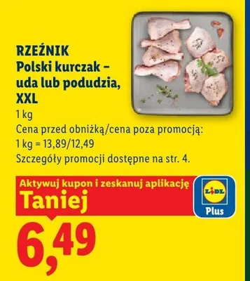 Polski kurczak - uda XXL Rzeźnik promocja w Lidl