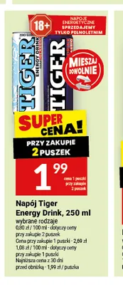 Napój energetyczny Tiger Energy Drink promocja w Twój Market