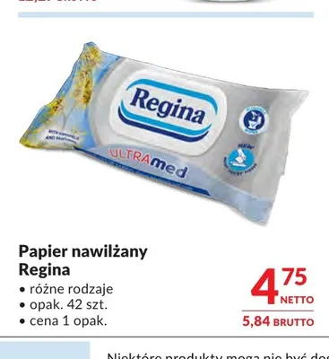Papier nawilżany Regina promocja w Makro