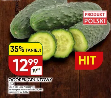 Ogórek gruntowy promocja w Chata Polska