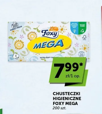 Chusteczki higieniczne Foxy Mega promocja w ABC