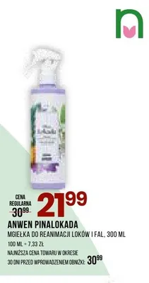 Mgiełka do reanimacji loków i fal Anwen Pinalokada promocja w Drogerie Natura
