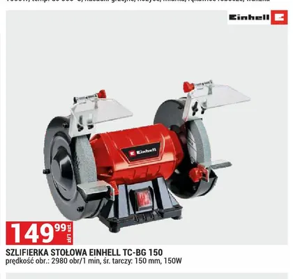Szlifierka stołowa Einhell TC-BG 150 promocja w Merkury Market