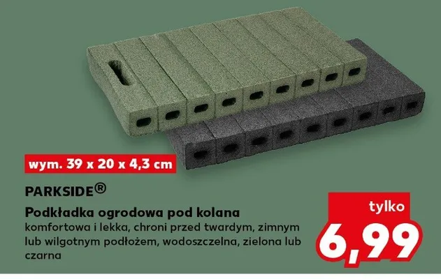 Podkładka ogrodowa pod kolana parkside wym. 39x20x4,3cm promocja w Kaufland