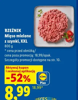 Mięso mielone z szynki Rzeźnik XXL promocja w Lidl