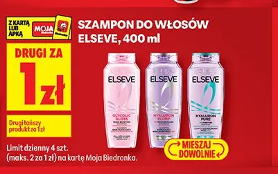 Szampon do włosów Elseve Hyaluron Plump promocja w Biedronka