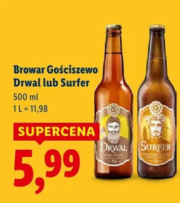 Piwo Browar Gościszewo Drwal  promocja w Lidl