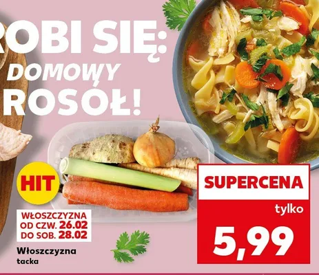 Warzywa włoszczyzna tacka promocja w Kaufland