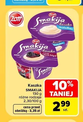 Kaszka Smakija z sosem truskawkowym promocja w Carrefour