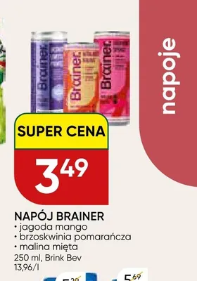 Napój Brainer brzoskwinia pomarańcza promocja w Chata Polska