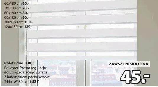 Roleta duo TOKE promocja w Jysk