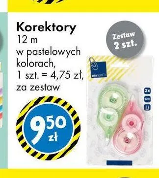 Korektory w taśmie Einhorn 2-pak promocja w Tedi