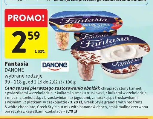 Jogurt Fantasia chrupiący słony karmel promocja w Intermarche