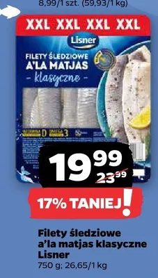 Filety śledziowe a'la matjas klasyczne Lisner promocja w Netto