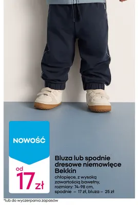 Spodnie dresowe niemowlęce Bekkin promocja w Pepco