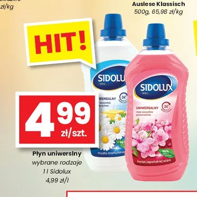 Płyn uniwersalny Sidolux promocja w emma MARKET