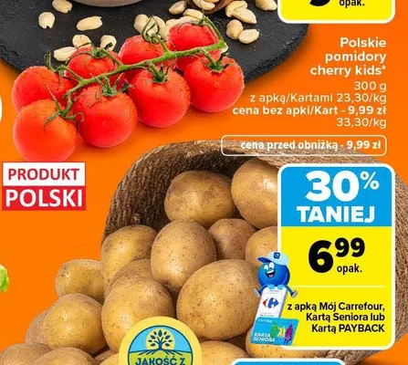 Pomidory cherry kids polskie promocja w Carrefour